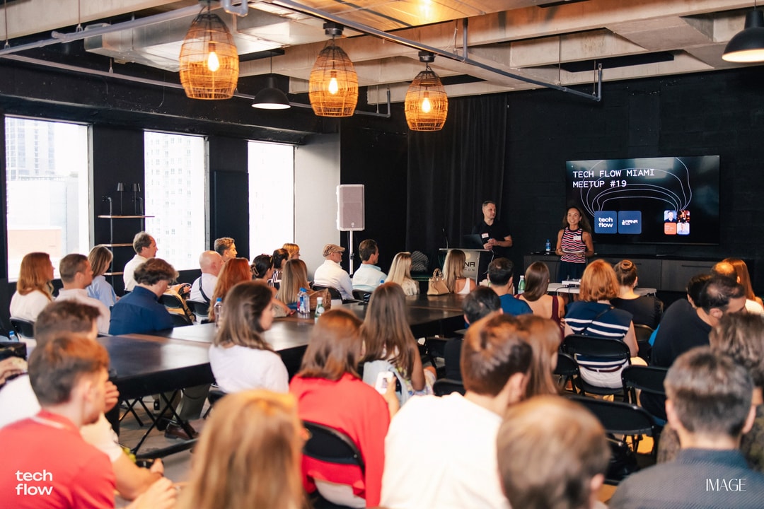 Tech Flow Miami meetup #19 at Mana Common, June 2025.