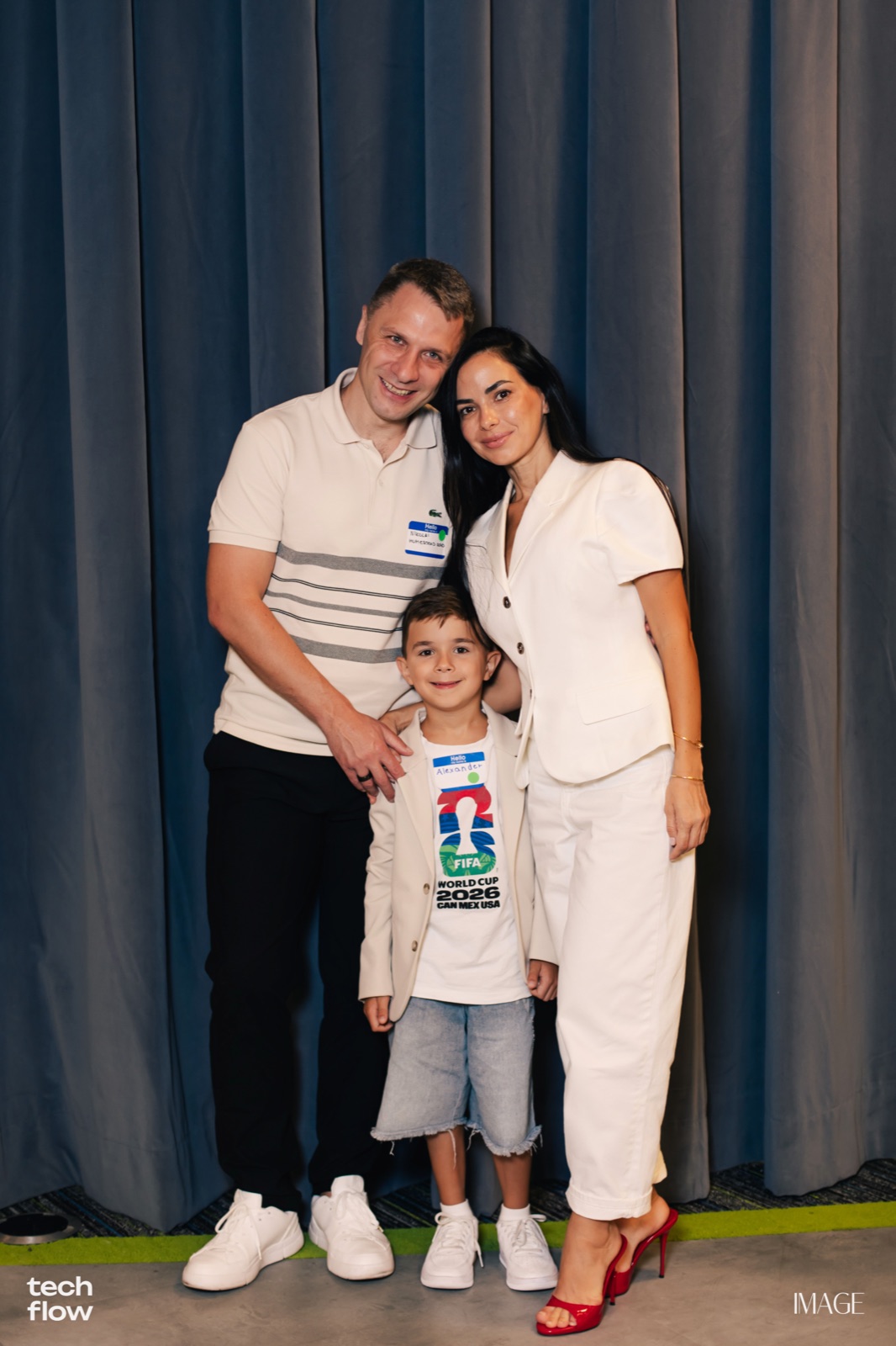 Alexander Strakh with his parents at a Tech Flow meetup