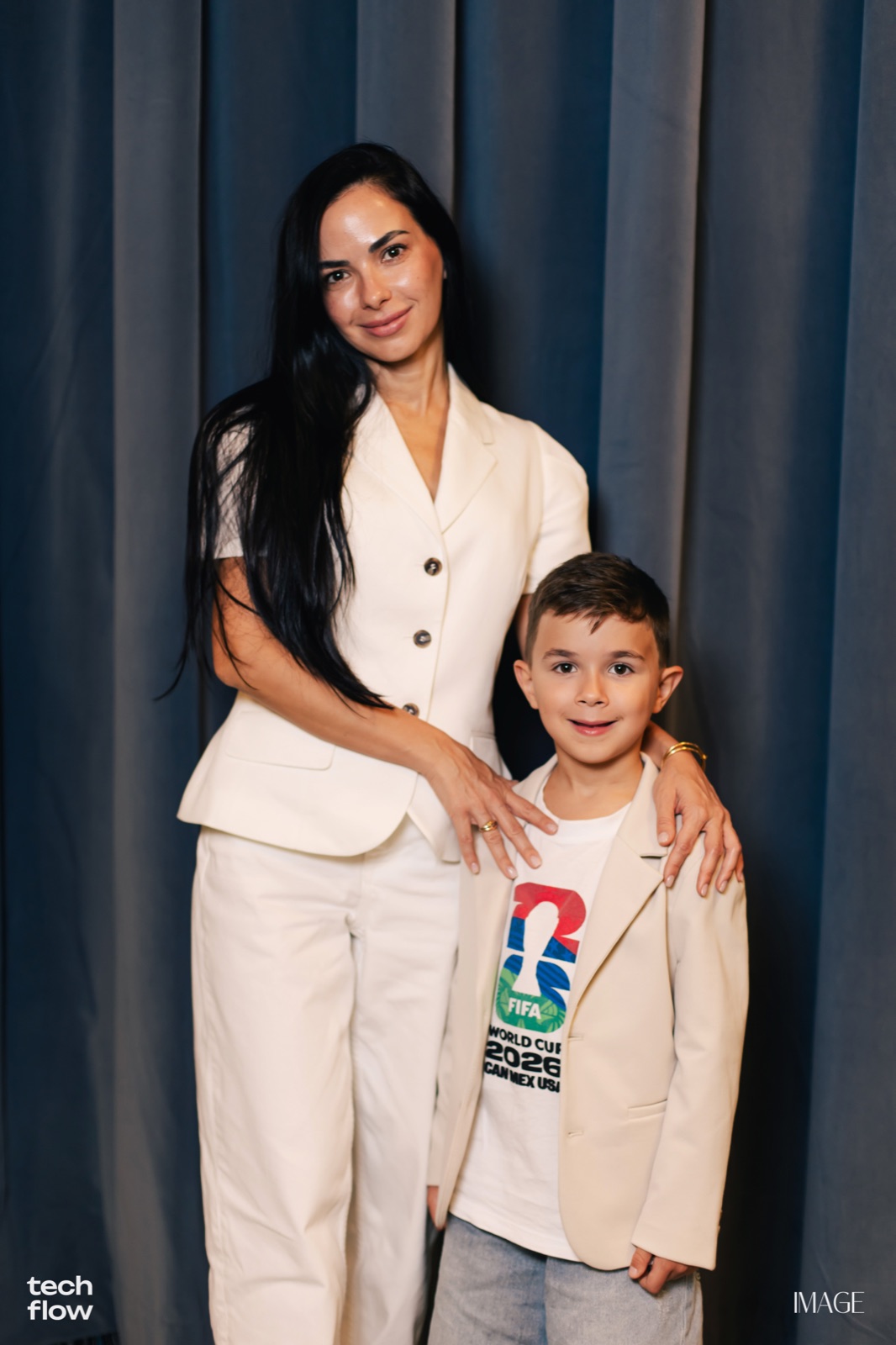 Alexander Strakh with his mother at a Tech Flow meetup